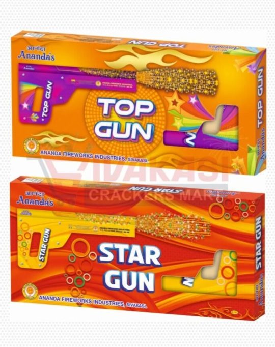 Top gun (0R) Star gun ( 2in1 ) golden /crackling gun (ananda)